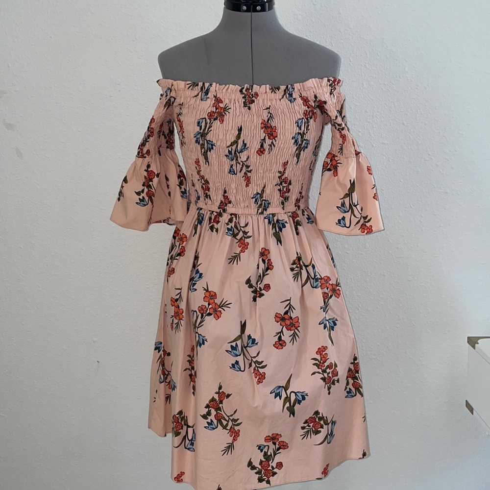 Floral off shoulder dress